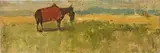 Giovanni Bartolena, Cavallo nel paesaggio, oil on cardboard