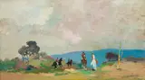 Renato Natali, Campagna maremmana, oil on panel