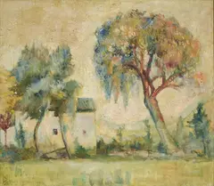 Edoardo Gordigiani, Paesaggio, 1937, oil on canvas