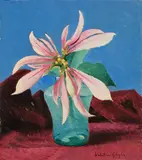 Vaso con fiori by Valentino Ghiglia, oil on cardboard, offered Feb 2026