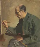 Dino Bausi, Ritratto del padre, 1929, oil on compensato