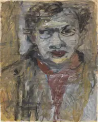 Ritratto di Alessandro Parronchi by Mario Marcucci, tempera on cardboard, offered Feb 2026