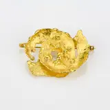 Nino Franchina, Spilla scultura in oro giallo, 1977, Oro