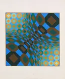 Victor Vasarely, So-Lo, lithograph a colori on card