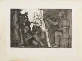 Pablo Picasso, Dans l'Atelier, 1965, Acquatinta e puntasecca