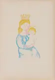 Antonio Bueno, Maternità, lithograph on paper telata