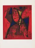 Marino Marini, Cavaliere I, 1972, Farbaquatintaradierung auf Charta Goya (Wasserzeichen)