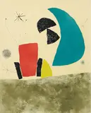Joan Miró, Espriu - Miró, 1975, etching and carborundum