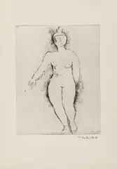 Pomona by Marino Marini, 1950, etching and puntasecca, offered Nov 2025