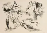 Renato Guttuso, Bagnanti, lithograph