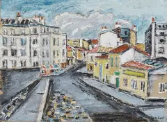 Parigi by Orfeo Tamburi, oil on canvas applicata on panel, offered Nov 2025