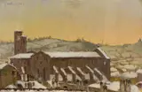 Bruno Saetti, San Francesco sotto la neve, 1926, oil on panel
