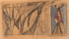Idea per quadro di forma pura by Vinicio Berti, 1947, mixed media on paper, offered Nov 2025