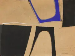 Carlo Ramous, Senza titolo, 1973, mixed media and collage on canvas juta