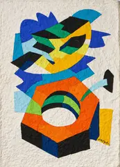 Ugo Nespolo, Bravo malinconico, 2005, soft painting on paper pressata