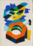 Ugo Nespolo, Bravo malinconico, 2005, soft painting on paper pressata