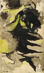 Graham Sutherland, Study for Entrance to Lane, 1939, ink and gouache on paper