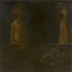 Antonio Bueno, Le amiche, 1968, oil on rilievi