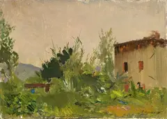 Paesaggio by Pietro Annigoni, 1965, oil on card, offered Nov 2025