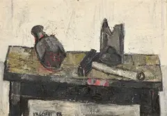 Natura morta by Tino Vaglieri, 1956, oil on faesite, offered Nov 2025