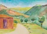 Roberto Venturoni, Paesaggio, watercolour on paper