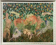 Lawrence Lebduska, Jungle Tapestry, oil on panel