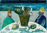 Antonio Possenti, Senza titolo, 1975, oil on canvas board