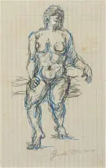 Studio di figura femminile by Giorgio de Chirico, pencil and inchiostro on paper, offered Nov 2025