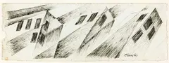 Studio per dinamismo di un'automobile by Luigi Russolo, 1912, ink on paper, offered Nov 2025
