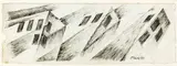 Luigi Russolo, Studio per dinamismo di un'automobile, 1912, ink on paper