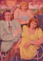 Figure by Remo Squillantini, oil on compensato, offered Nov 2025