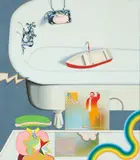 Luca Alinari, Del trasportare la traccia, 1971, Acrilico