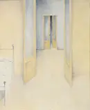 Guido Somaré, Una stanza di passaggio, 1964, oil on canvas