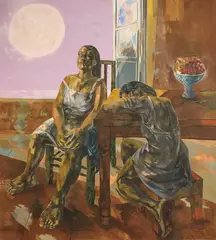 Figure by Andrea Martinelli, 1986, oil on canvas, offered Nov 2025