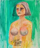 Bruno Cassinari, Figura, 1968, watercolor