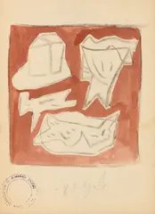 Atanasio Soldati, Senza titolo, mixed media on paper