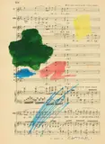 Giuseppe Chiari, Senza titolo, mixed media on spartito musicale