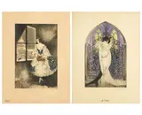 Due grafiche by Louis Icart, A) Mimi, offered Oct 2025
