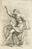 Salvator Rosa, Figura marziale, etching and puntasecca