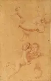 Giuseppe Bottani, Studio di putti, sanguigna on paper