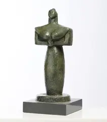 Pietro Cascella, Attesa, 2003, scultura in bronze