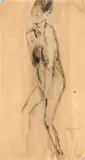 Bruno Cassinari, Due disegni a soggetto «Nudo femminile», mixed media on paper