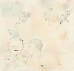 The Family of Psittacidae by Luca Alinari, mixed media on card, offered Jul 2025