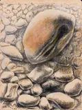 Pericle Fazzini, Pietre, pastelli on paper