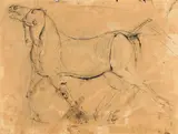 Due disegni by Bruno Cassinari, A) Cavallo, offered Jul 2025