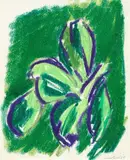 Ennio Morlotti, Tralcio (studio per litografia), 1969, pastelli a cera on card