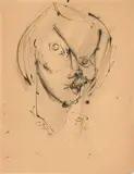 Due disegni by Bruno Cassinari, A) Volto, offered Jul 2025
