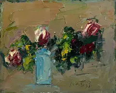 Fiori by Sergio Scatizzi, oil on panel, offered Jul 2025
