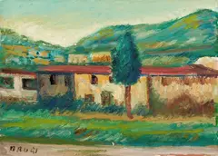 Gino Brogi, Paesaggio, 1980, oil on canvas