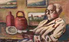 Gino Brogi, Autoritratto, oil on canvas